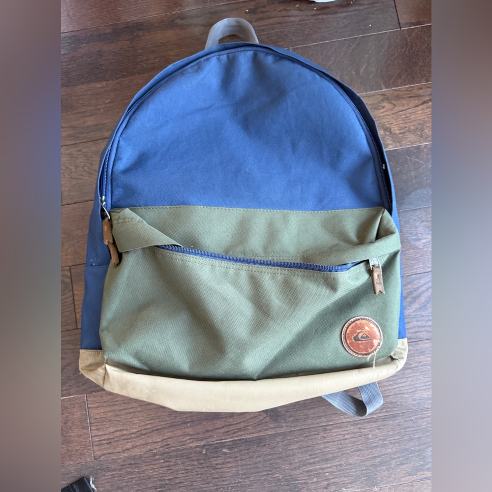 Quiksilver Blue and Olive Backpack